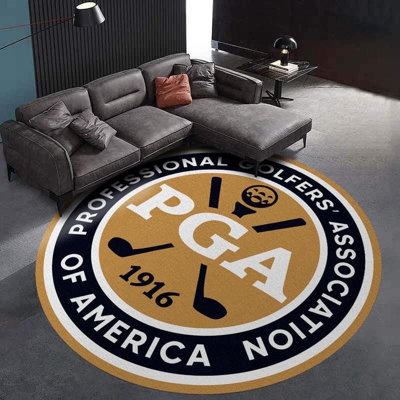 Golf themed round rug from the Grocolor catalogue